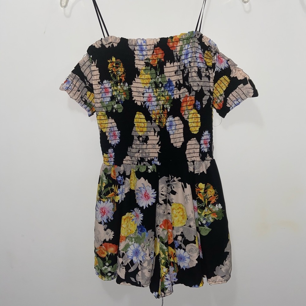 Floral Strapless Romper